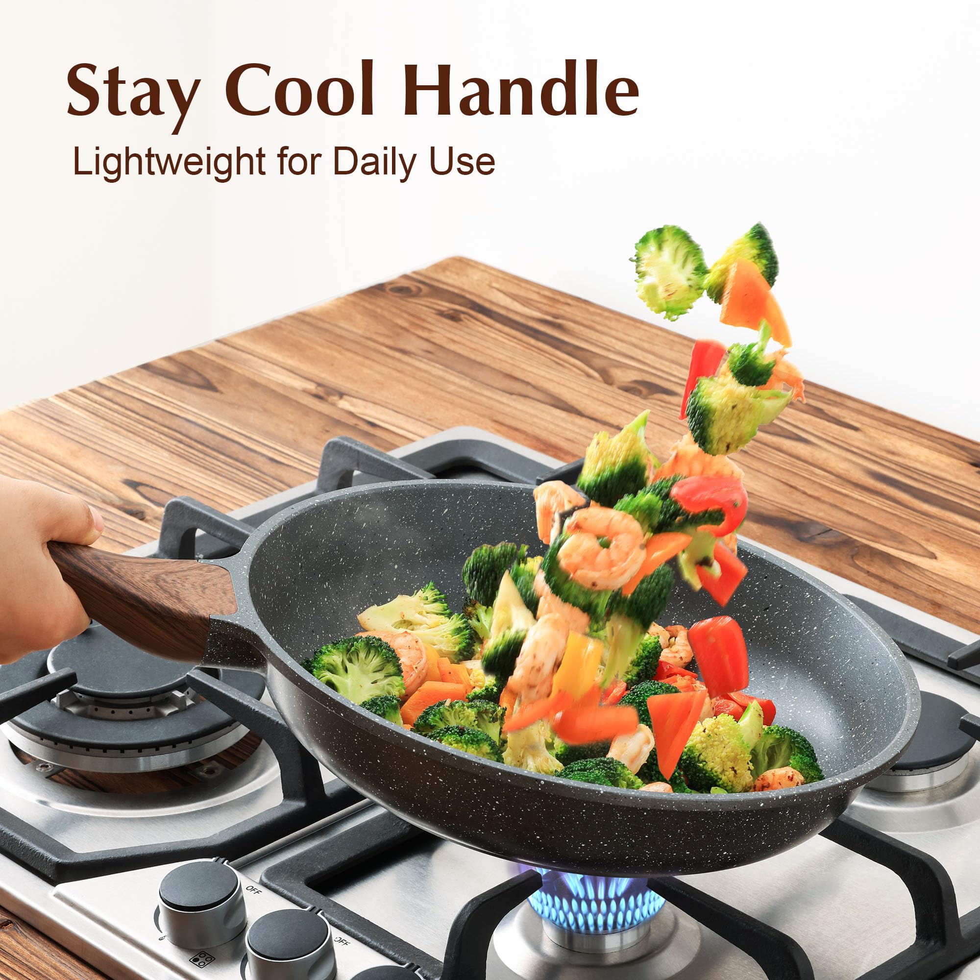 SENSARTE healthy omelet pan ideal for low-oil breakfasts