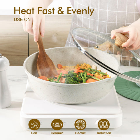 Induction-compatible base of SENSARTE pan providing even heat