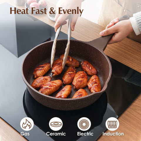 SENSARTE induction-compatible base ensures fast, even heating on any stove.