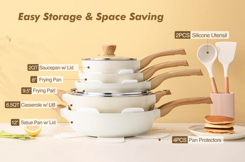 SENSARTE cookware with induction-compatible base ready for even heating.
