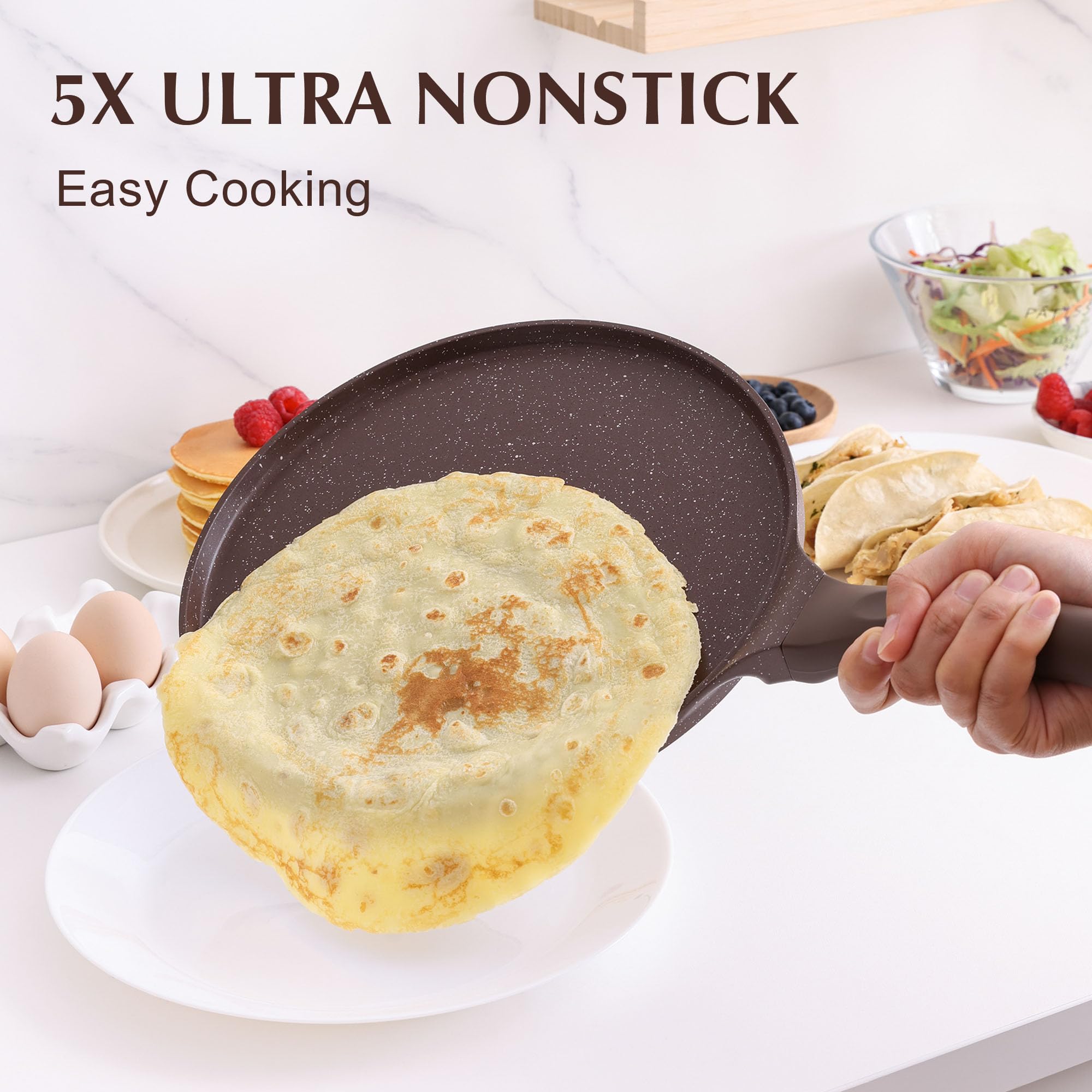 SENSARTE induction-compatible pan on stove demonstrates versatile heat across cooktops