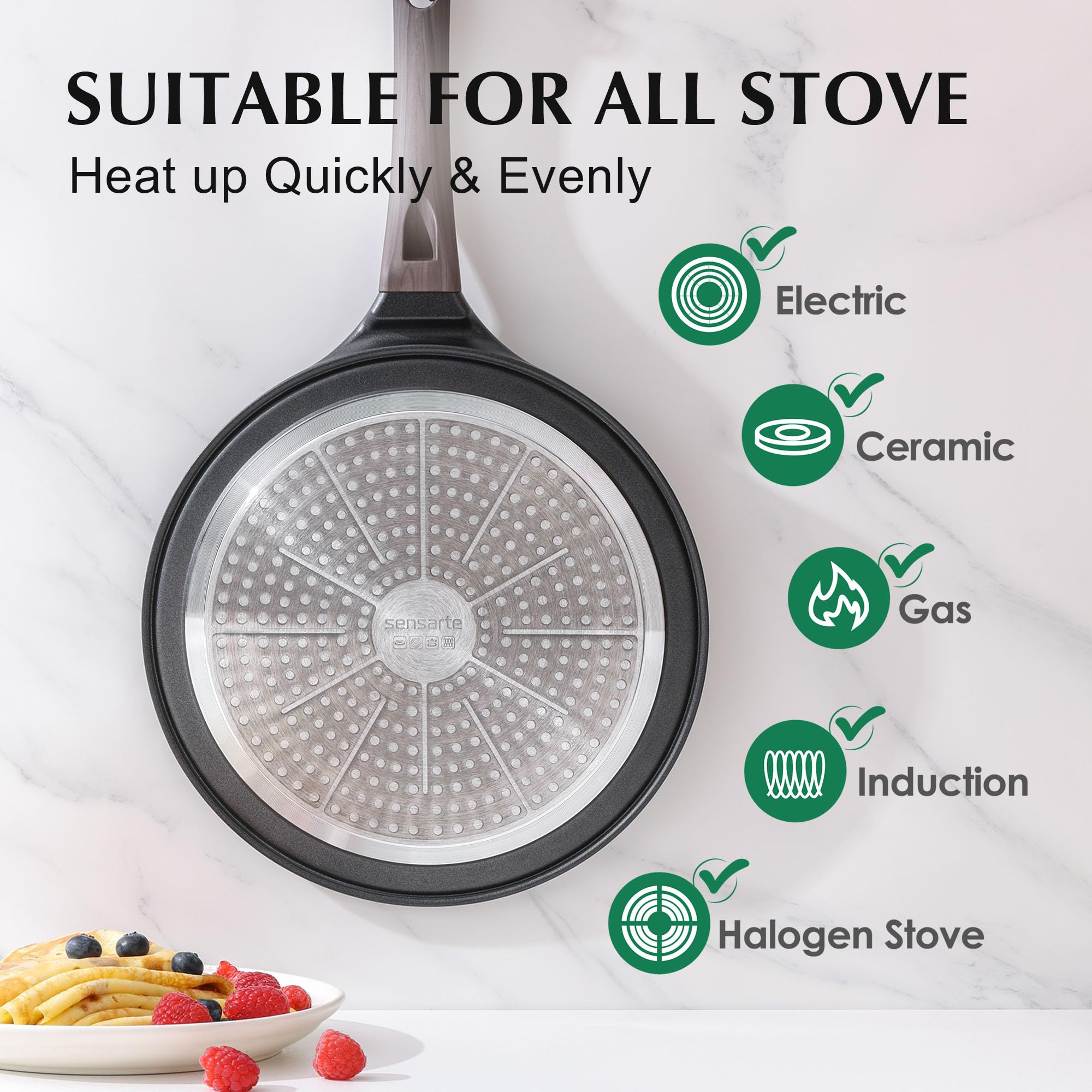 SENSARTE induction-ready pan compatible with all cooktops
