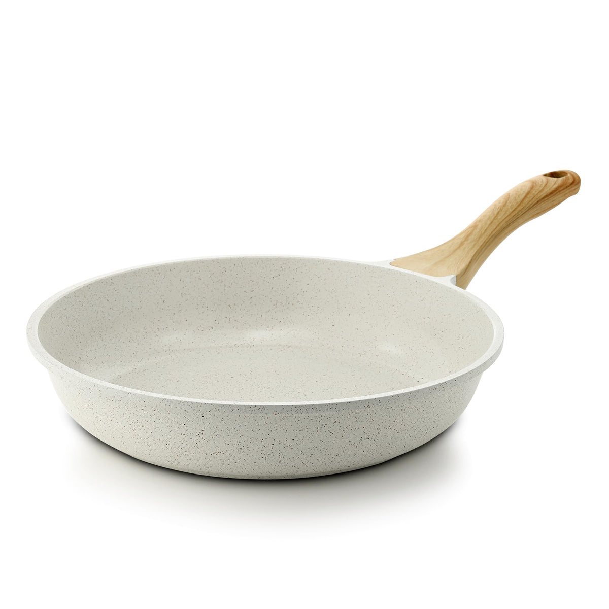 SENSARTE nonstick ceramic frying pan 9.5 inch with smooth surface for easy egg release.