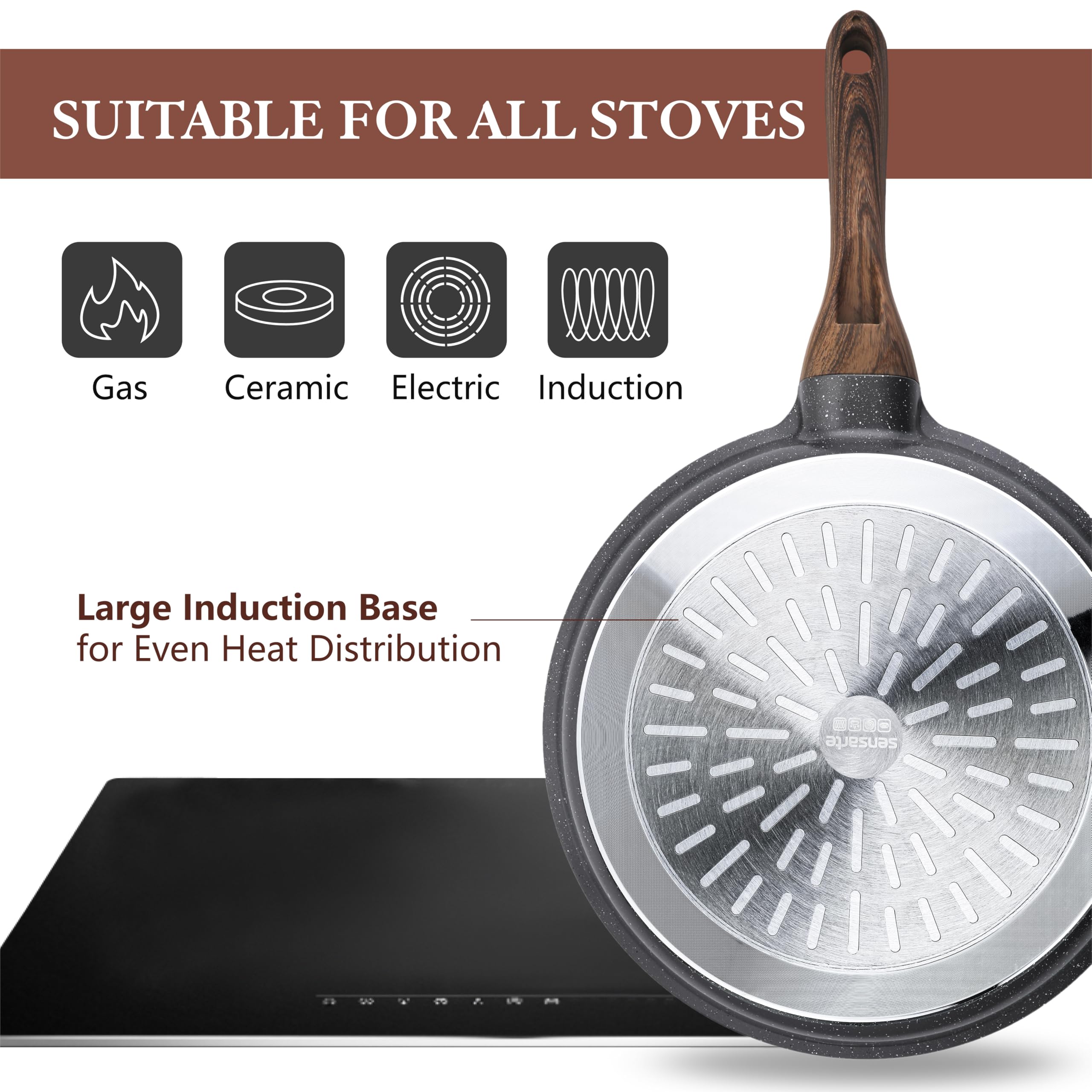SENSARTE lightweight cast aluminum construction for easy handling