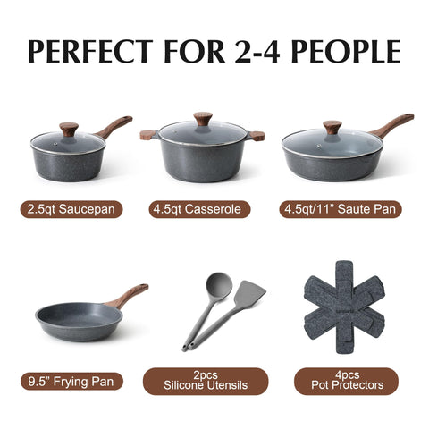 SENSARTE 11-inch sauté pan with lid for versatile cooking