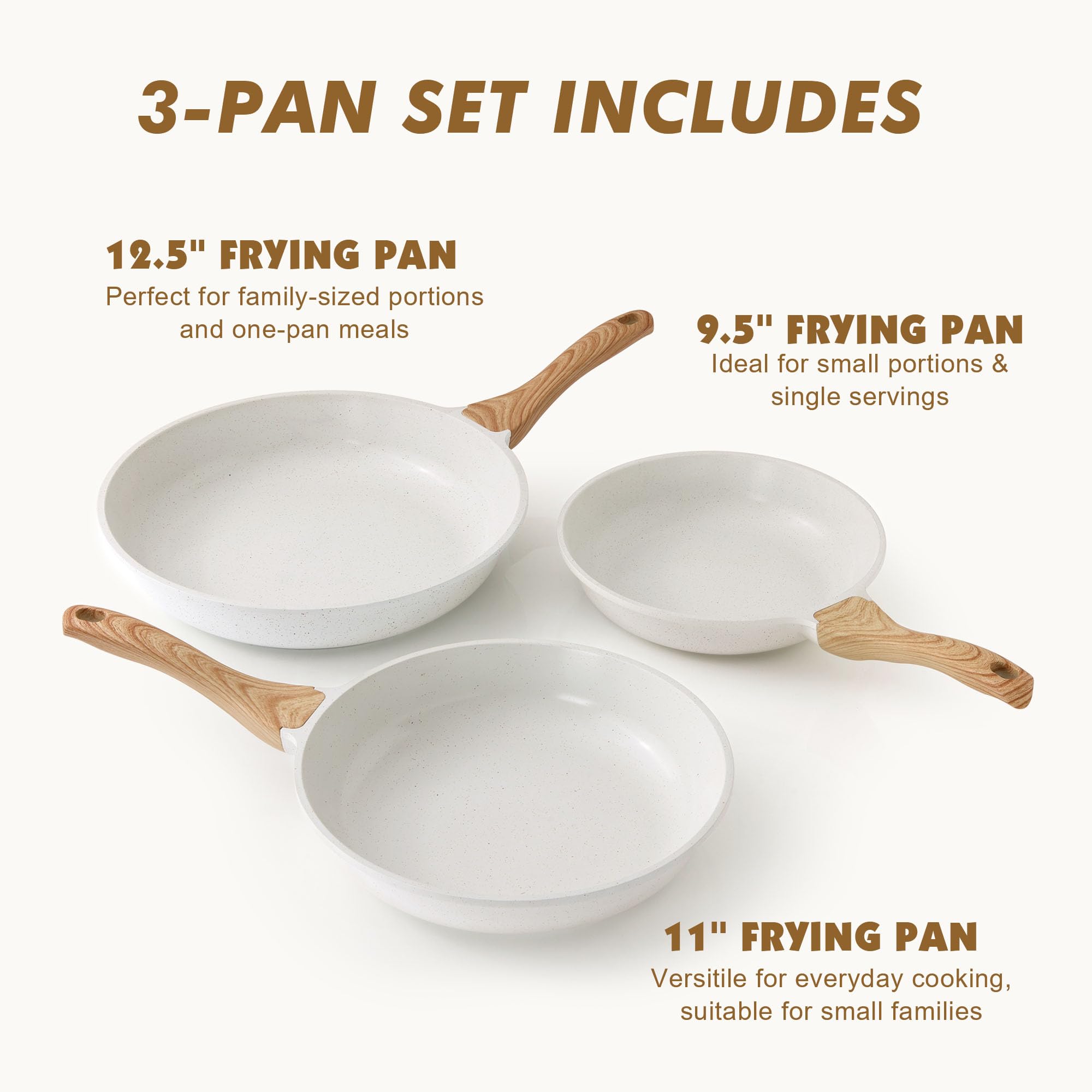 SENSARTE 11-inch nonstick pan for sautéing vegetables with minimal oil