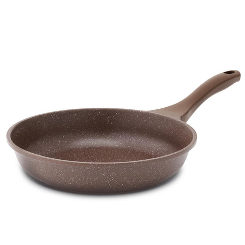 SENSARTE 8-inch nonstick frying pan in toffee brown for effortless egg release.