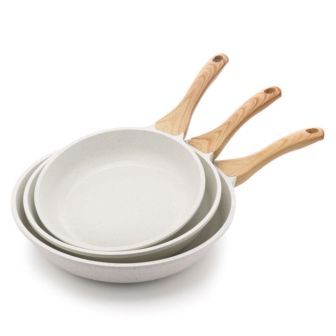 SENSARTE 9.5-inch nonstick pan with ceramic coating for easy omelets