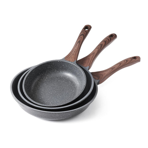 SENSARTE 8-inch nonstick pan with Swiss granite coating for effortless egg release.