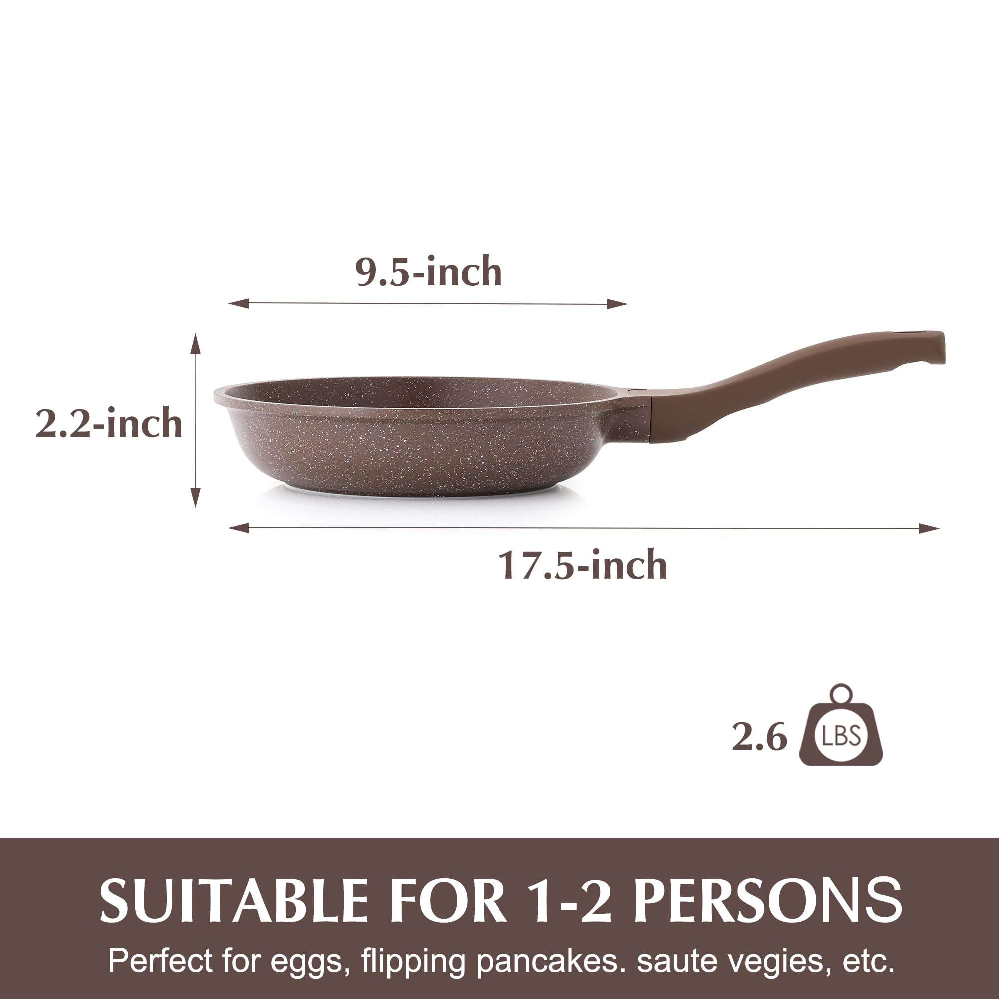 Sensarte nonstick pan uses recycled aluminum to lower environmental impact.