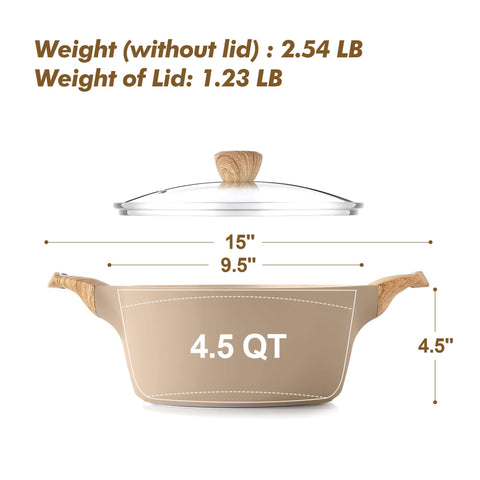 SENSARTE versatile stock pot suitable for pasta, soups, and stews.
