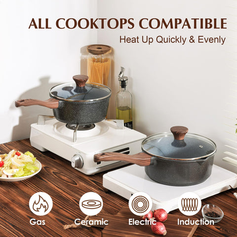 Sensarte induction ready base delivers fast, even heating on all cooktops.