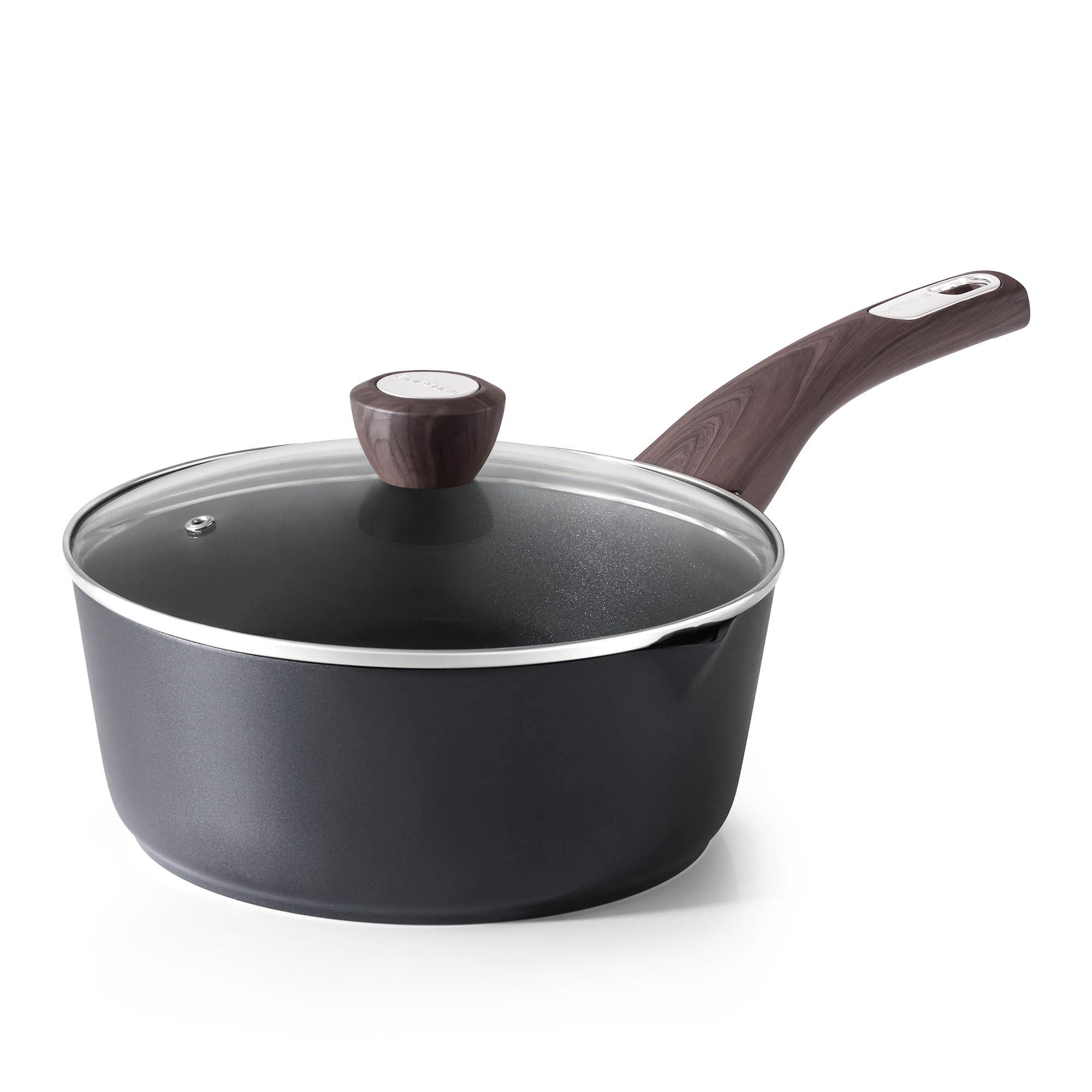 SENSARTE nonstick saucepan with lid for smooth food release and healthy cooking