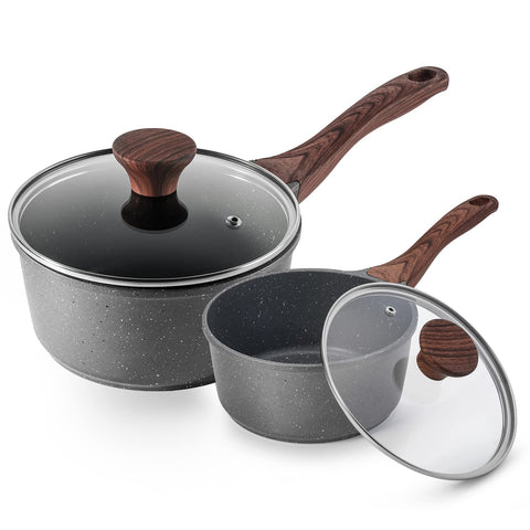 SENSARTE nonstick saucepan lid with clear view and splash control for safer cooking