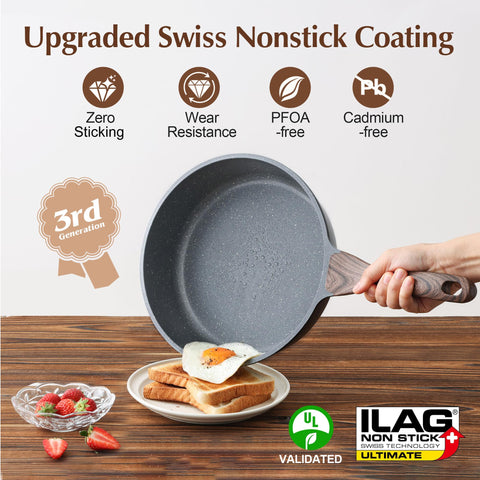 SENSARTE 11-inch nonstick skillet with lid for versatile weeknight cooking