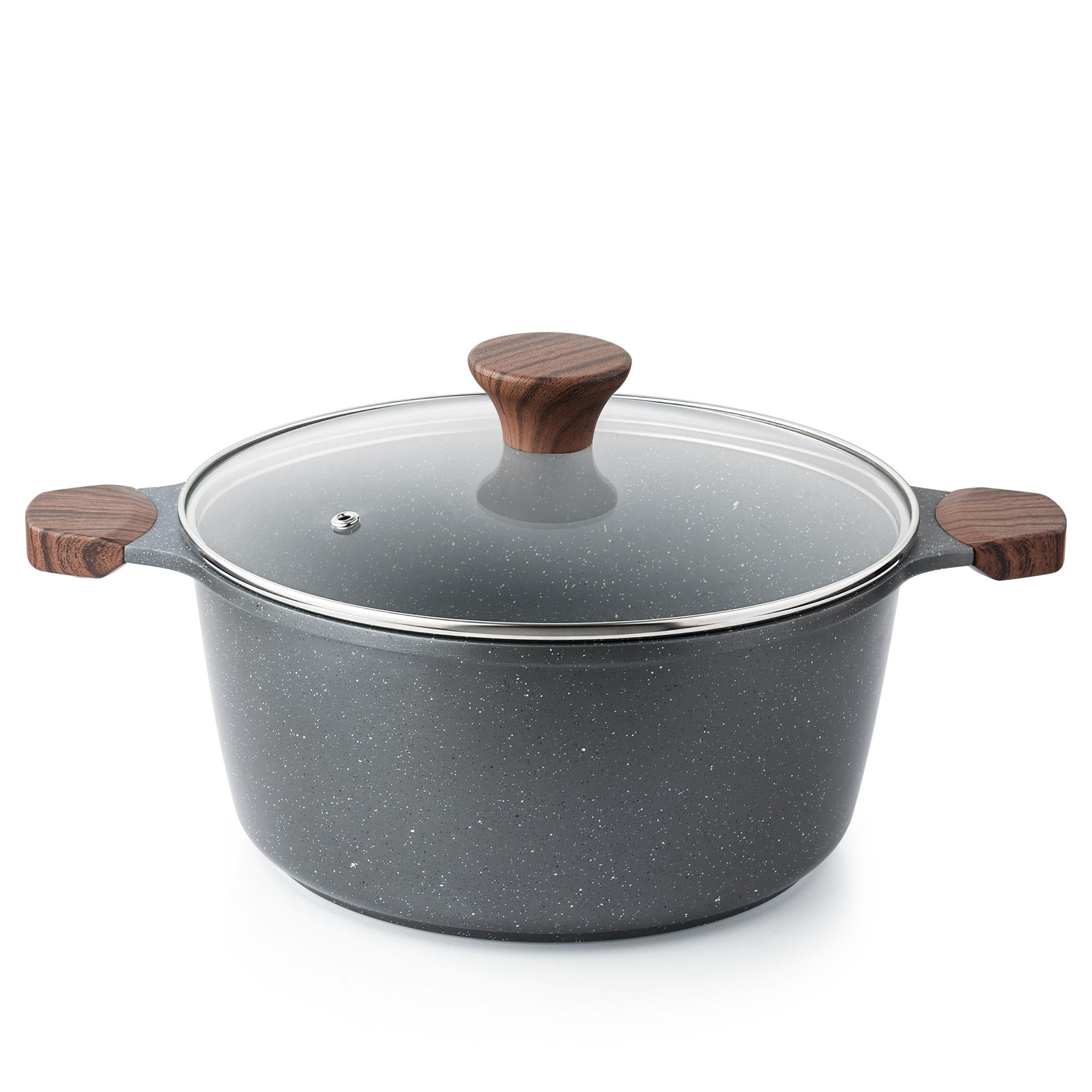 SENSARTE nonstick stock pot with lid, easy cleanup after cooking