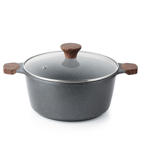 SENSARTE nonstick stock pot with lid, easy cleanup after cooking