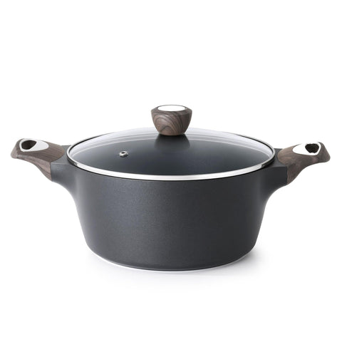 SENSARTE nonstick stock pot with lid for easy release and versatile cooking.