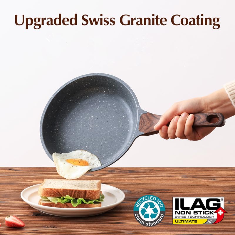 SENSARTE omelette pan with cover ready for fluffy eggs