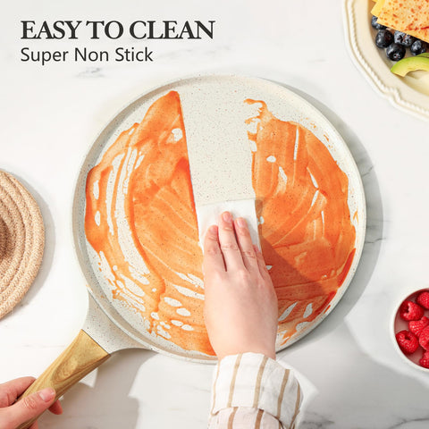 Sensarte oven-safe up to 302°F for finishing dishes in the oven.