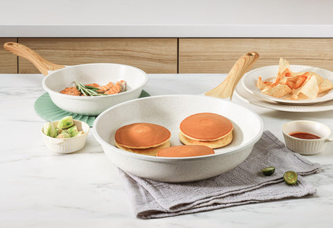 SENSARTE oven-safe set up to 550°F with handle removed.
