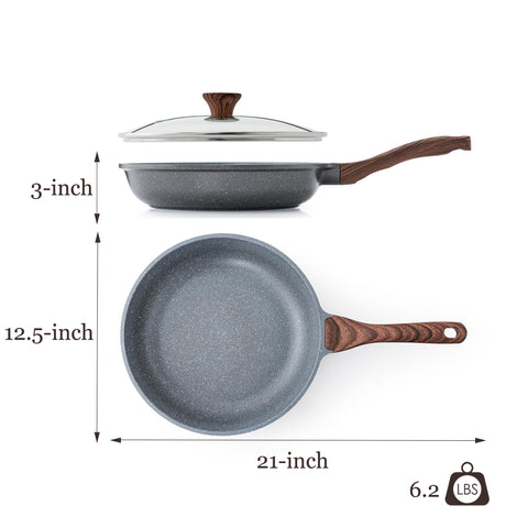 Sensarte oven-safe handle pan ready for oven use up to 302°F.