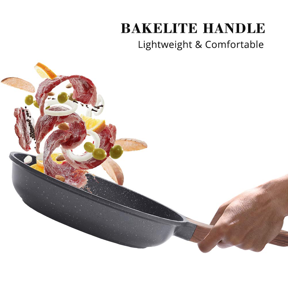 Sensarte oven-safe pan up to 302F for finishing dishes.