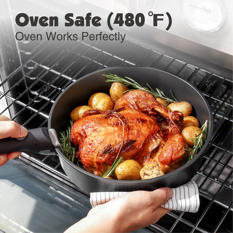 SENSARTE oven-safe cookware transitions from stovetop to oven
