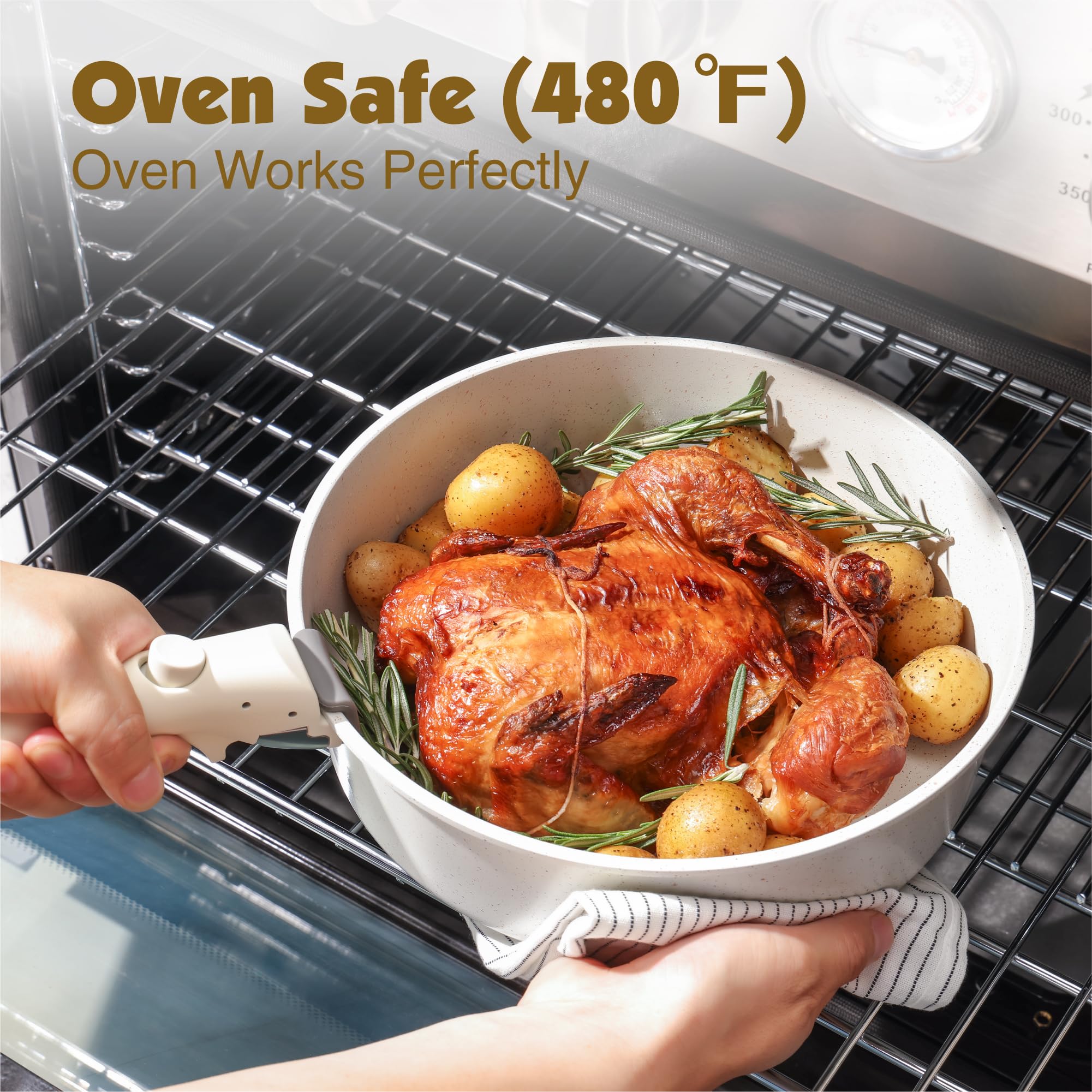 SENSARTE oven-safe-rv set is travel-ready for versatile cooking away from home.