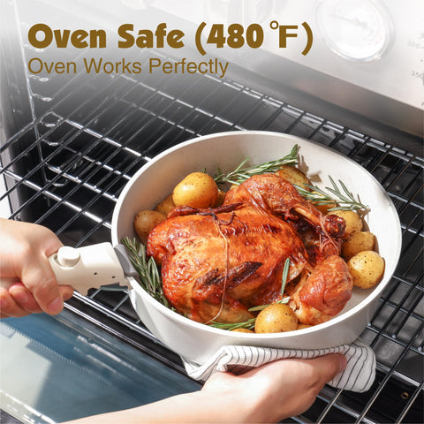 SENSARTE oven-safe-rv set is travel-ready for versatile cooking away from home.