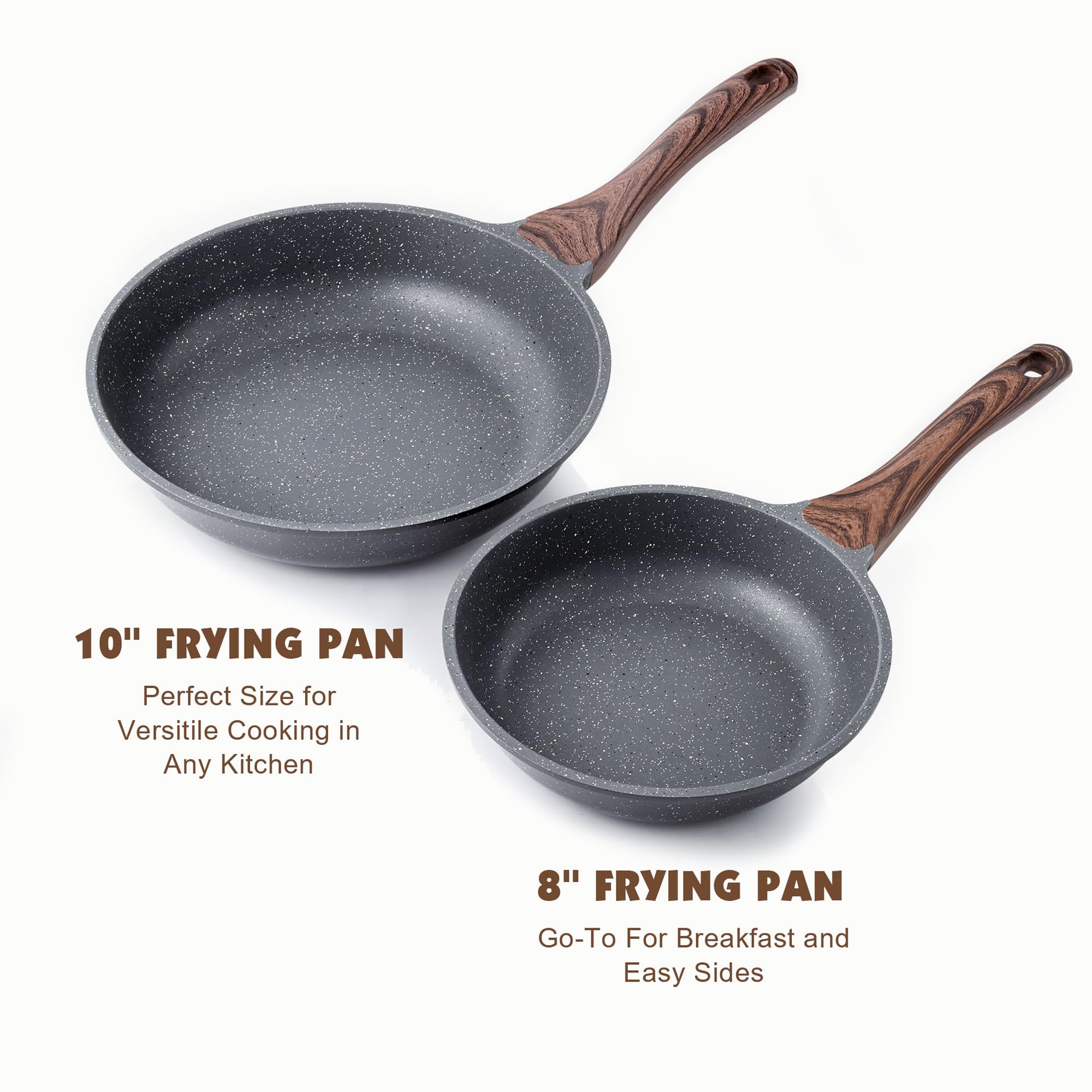 Sensarte pan on stove delivering fast, even heating.