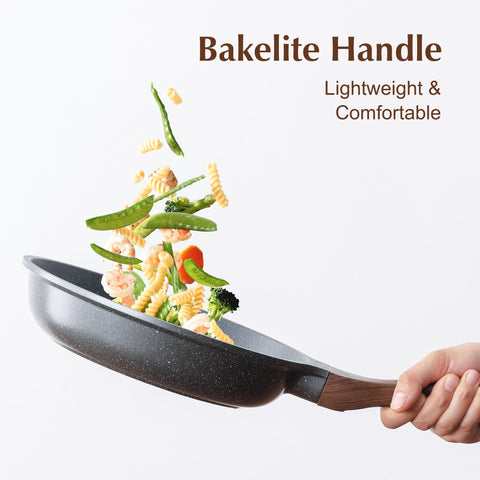 SENSARTE pan with oven-safe handle ready for gentle oven finishing up to 302°F.