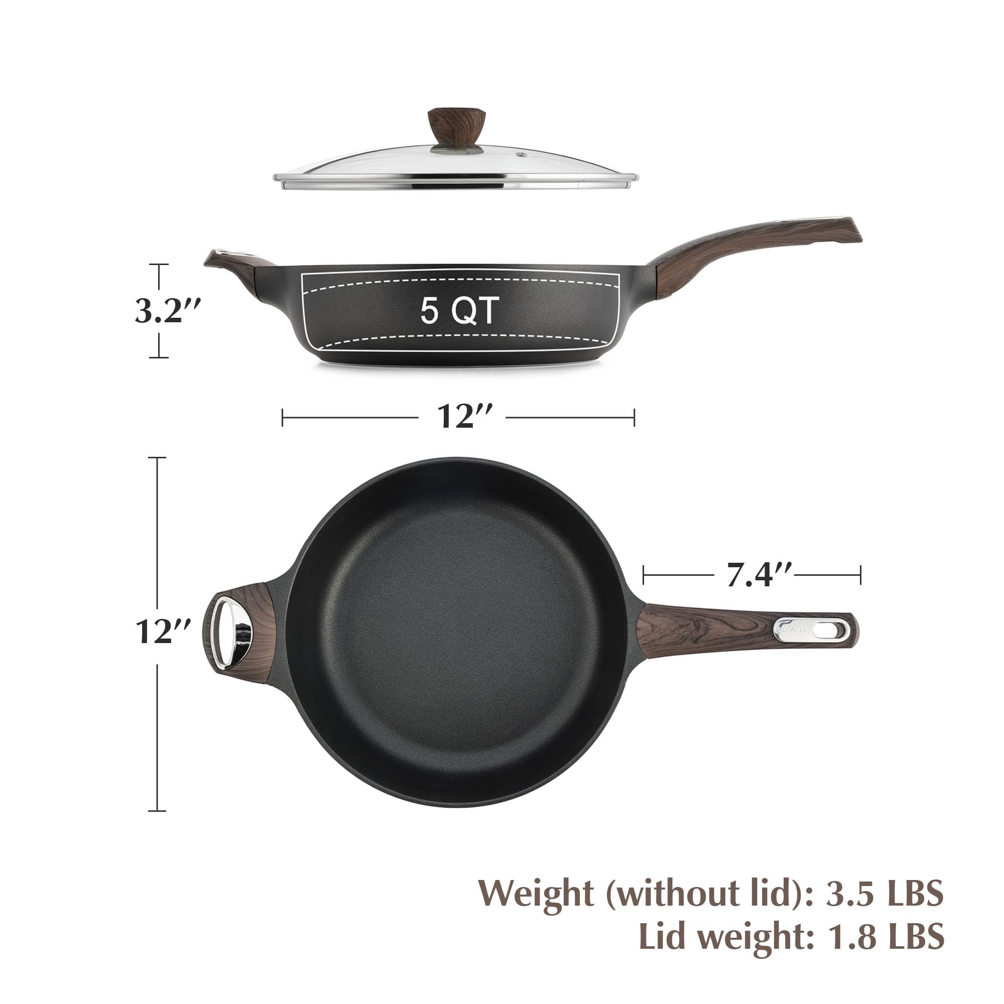 SENSARTE PFOA PFOS free coating promotes safe daily cooking.