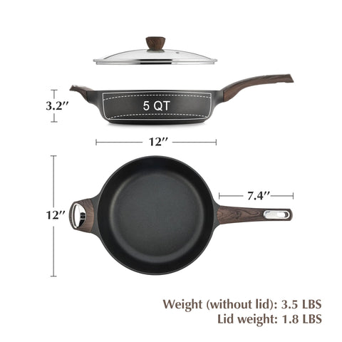 SENSARTE PFOA PFOS free coating promotes safe daily cooking.