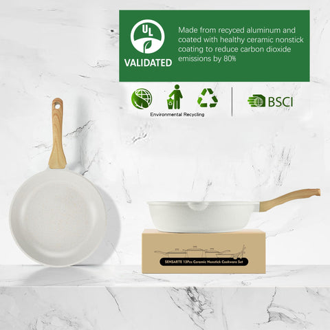 SENSARTE pot protectors safeguard cookware surfaces.