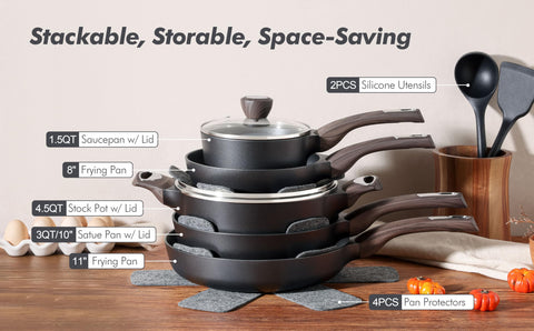 Sensarte pot protectors store neatly and protect surfaces.