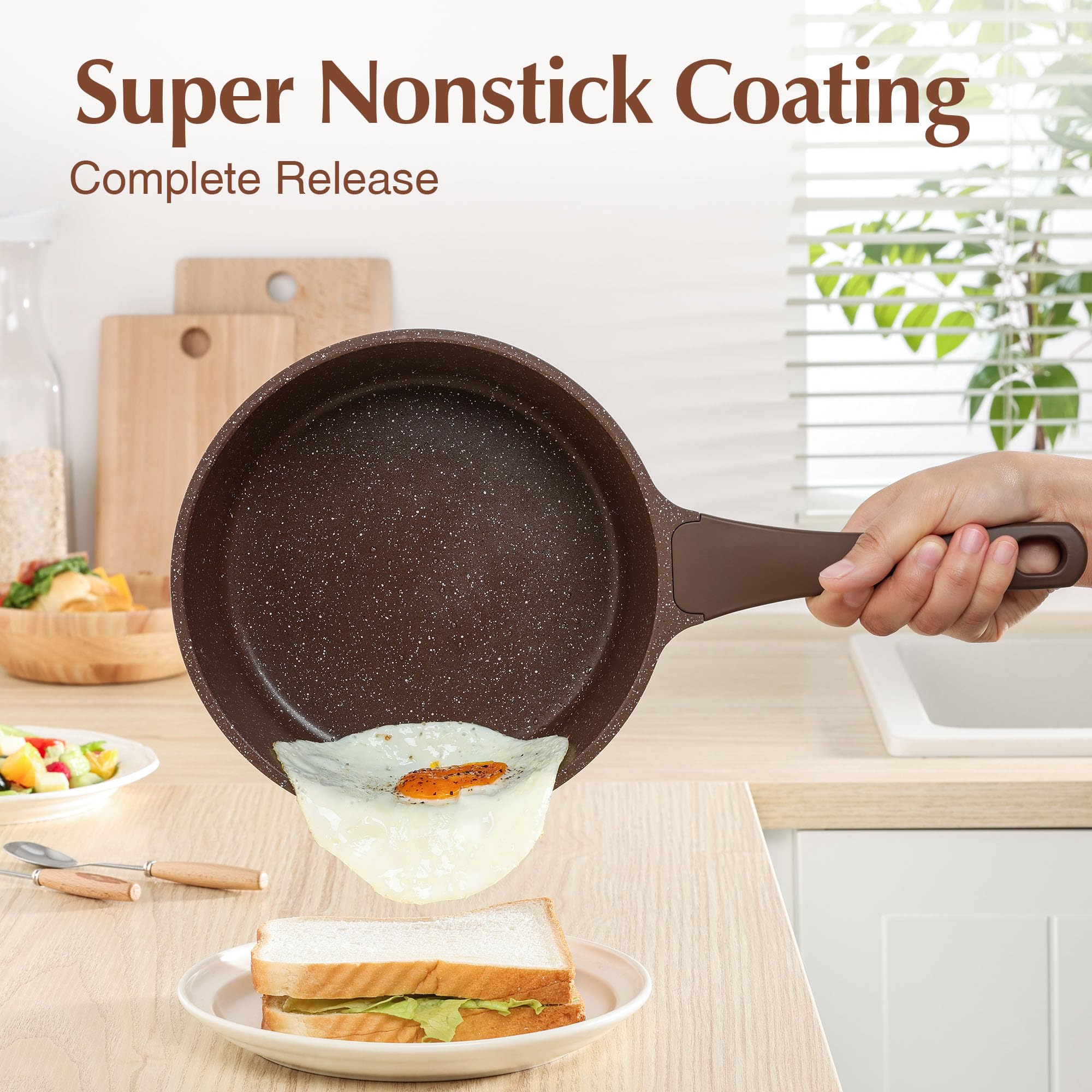 SENSARTE glass lid view helps monitor progress while reducing splatter.