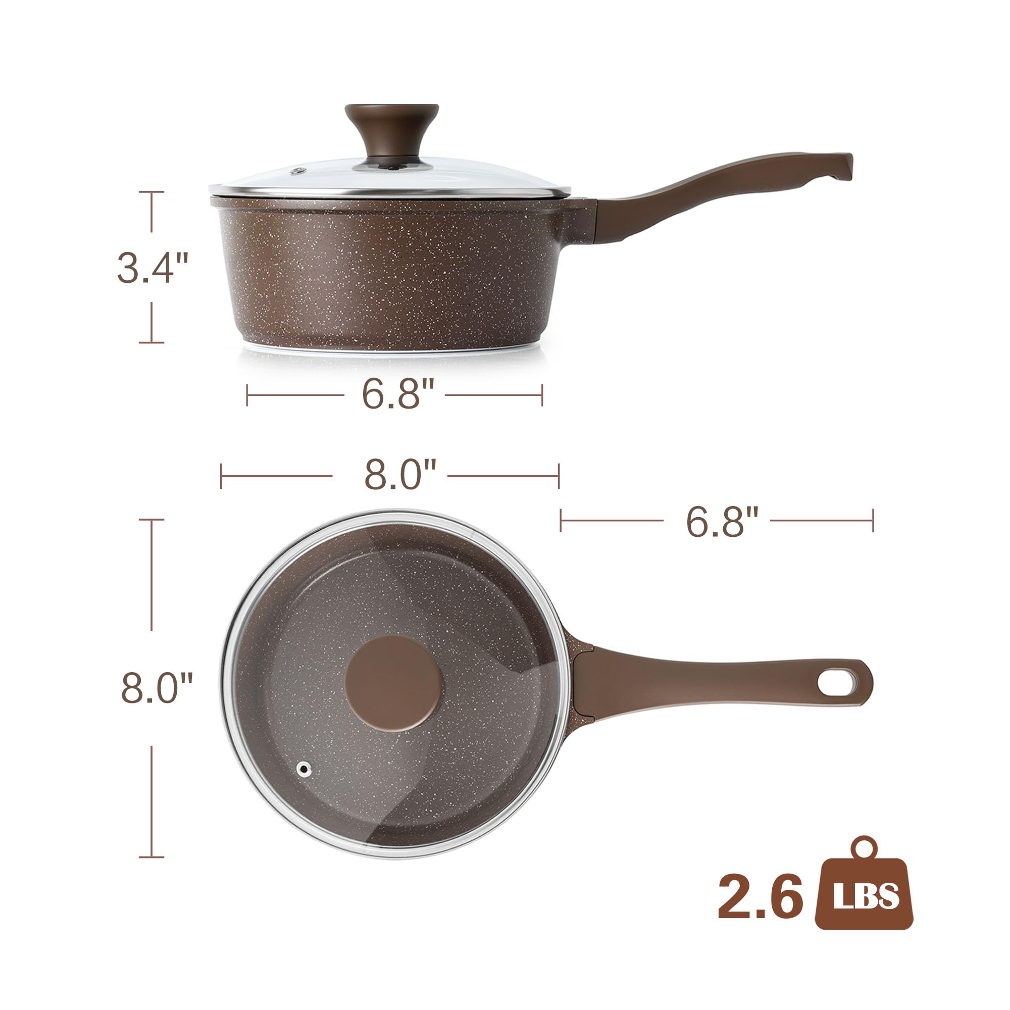 SENSARTE stay-cool handle stays comfortable during cooking.