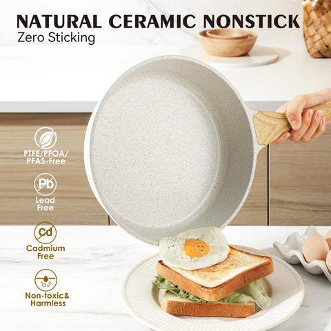 Sensarte 4.5qt sauté pan with lid ideal for versatile meals.