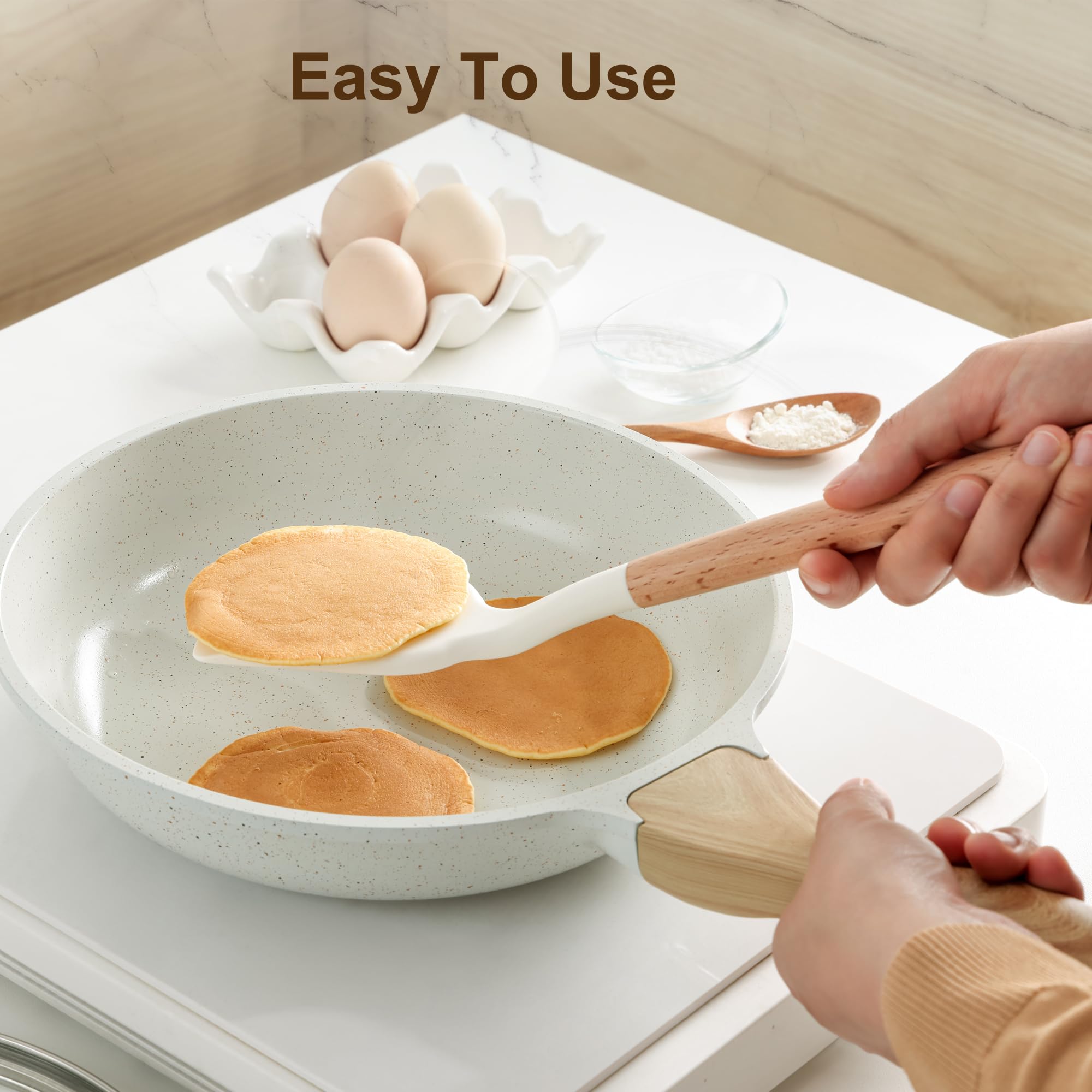Close-up of SENSARTE spatula head showing flexible silicone material.