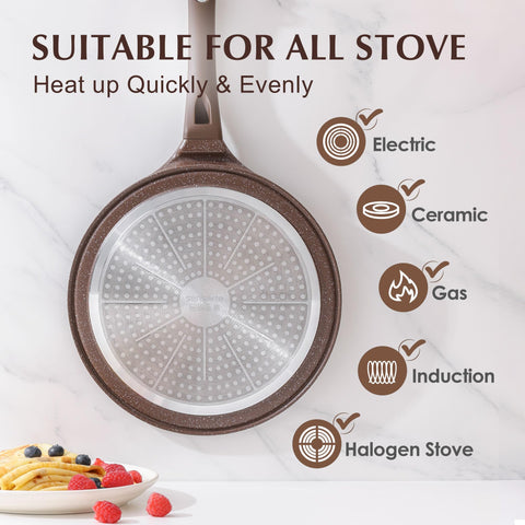 SENSARTE stay-cool Bakelite handle stays comfortable while cooking