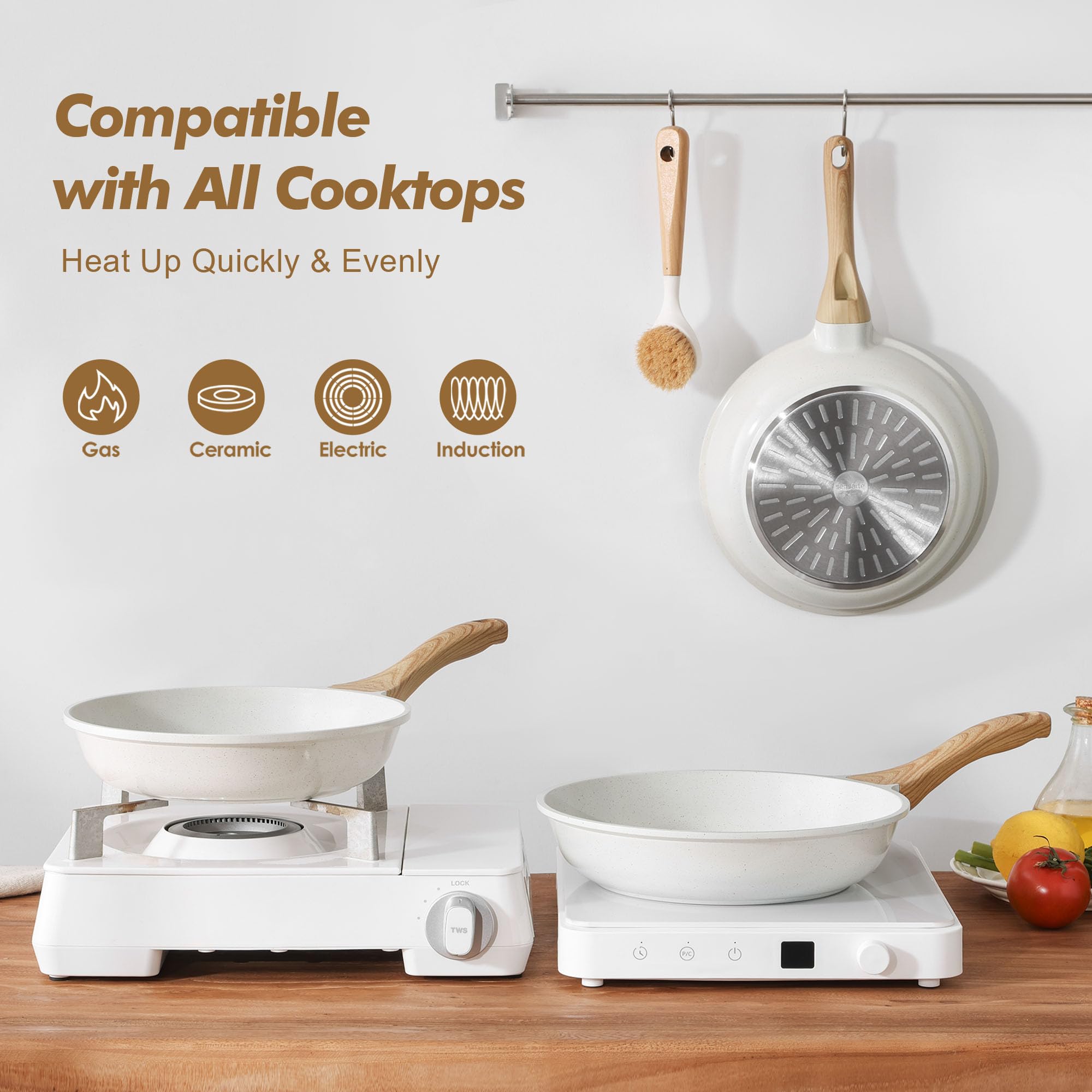 SENSARTE stay-cool handle stays cool while cooking