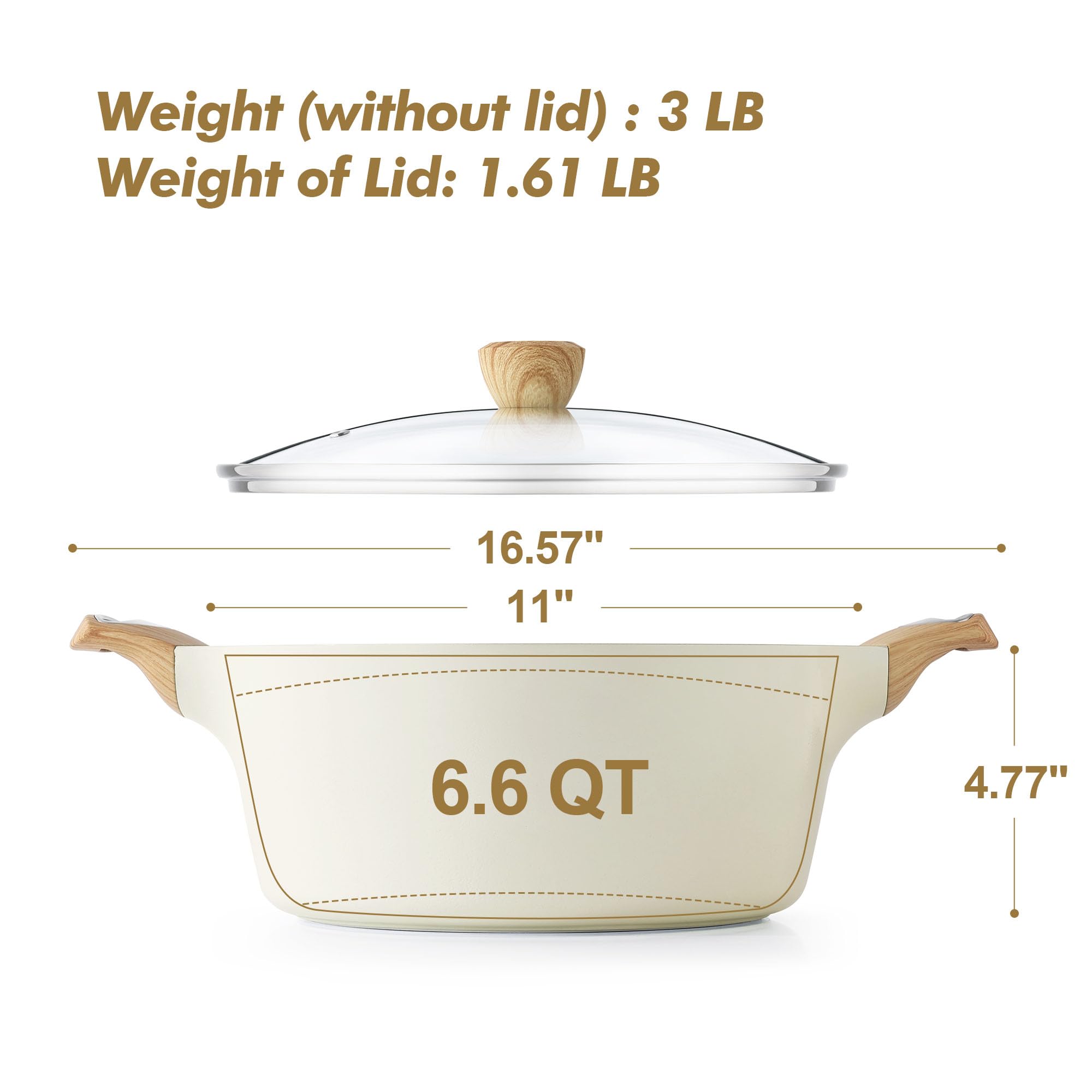 Sensarte explosion-proof glass lid on stock pot for clear, safe monitoring.