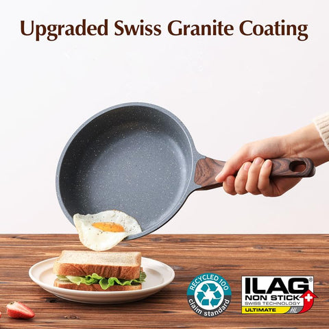 SENSARTE Swiss nonstick coating delivers smooth release with less oil.