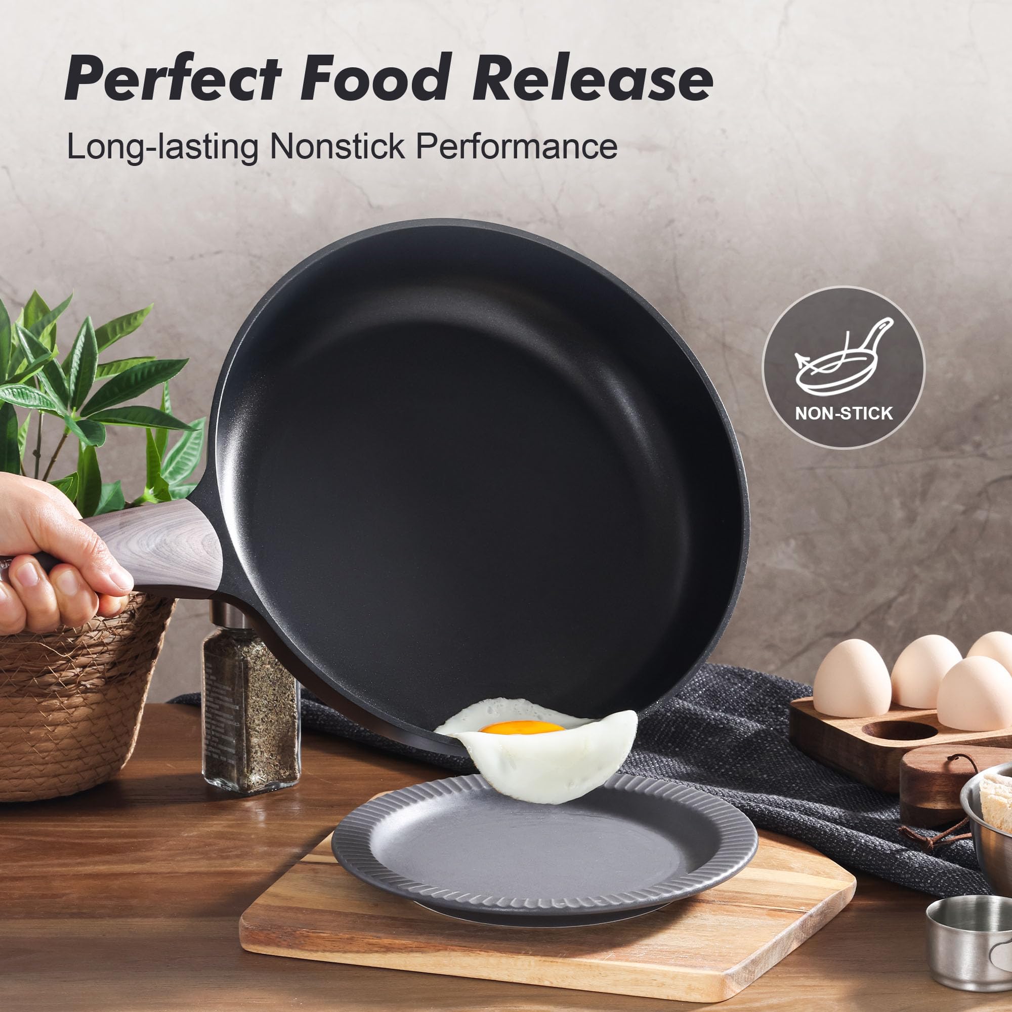 SENSARTE tempered glass lid allowing you to monitor cooking progress