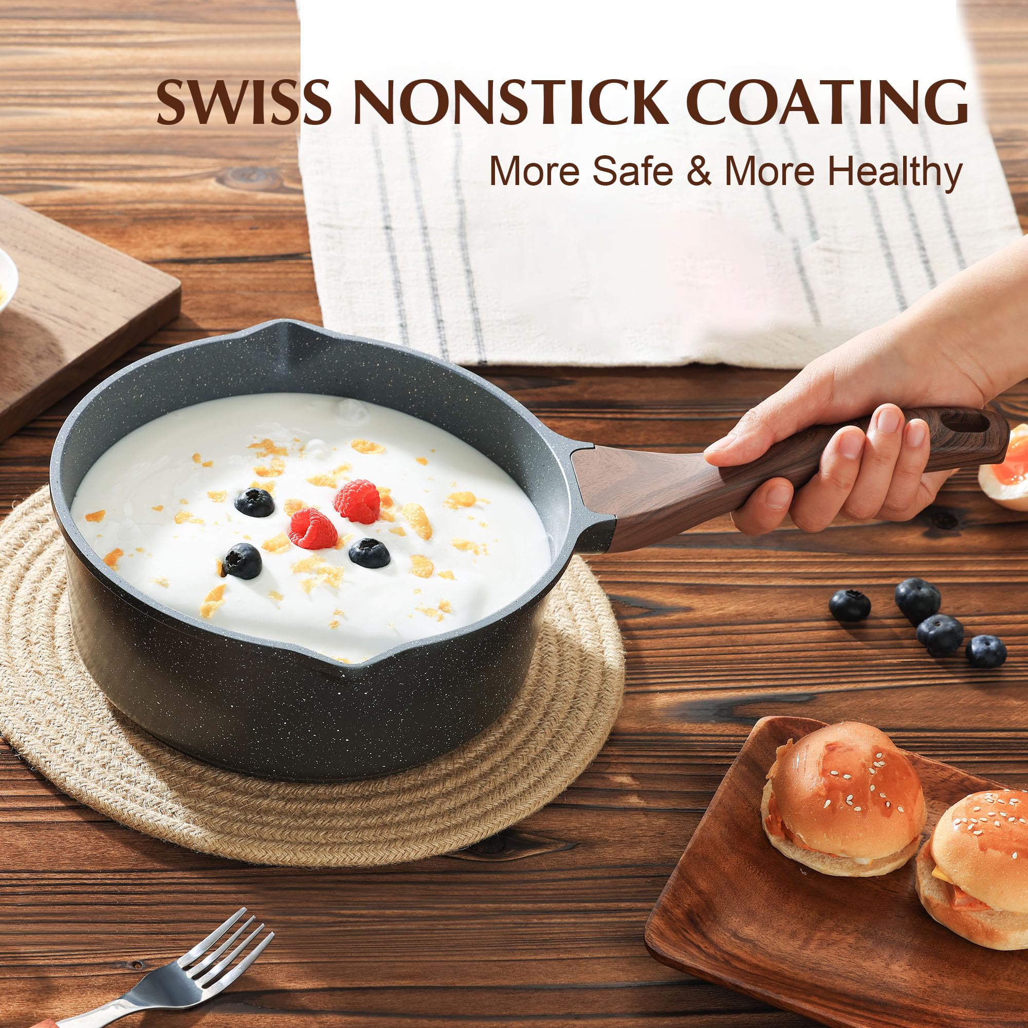 SENSARTE versatile 3-quart pot ideal for noodles or soups.