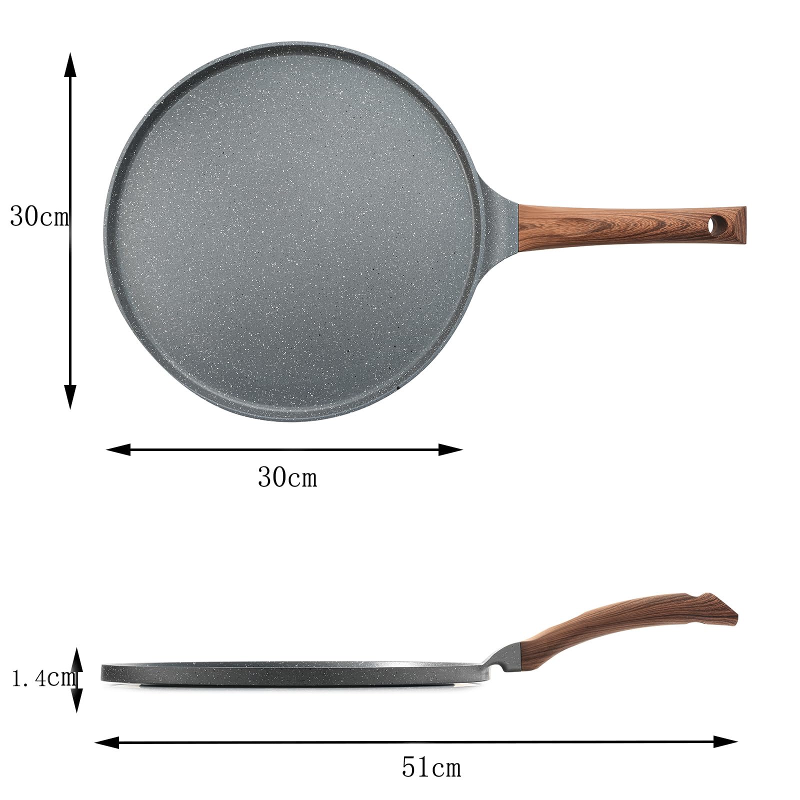 SENSARTE wooden spreader helps evenly distribute batter