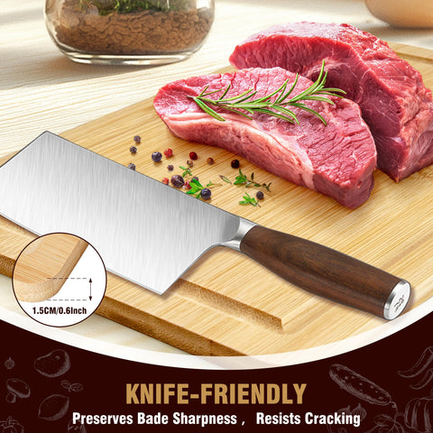 Sentk knife-friendly surface preserves blade sharpness during prep.