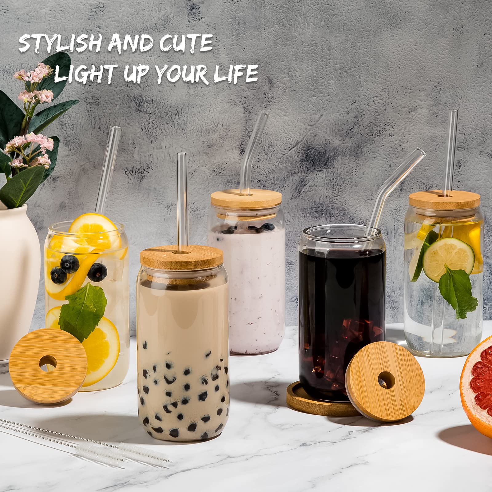 Durable SENTVEND 6-pack glass cups for daily use and washing.
