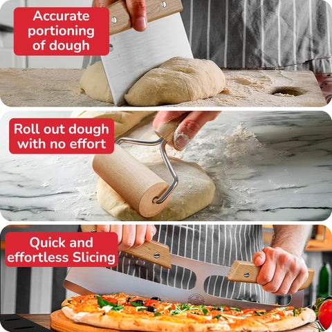 Senwosa bubble popper and turning fork for pizza rotation